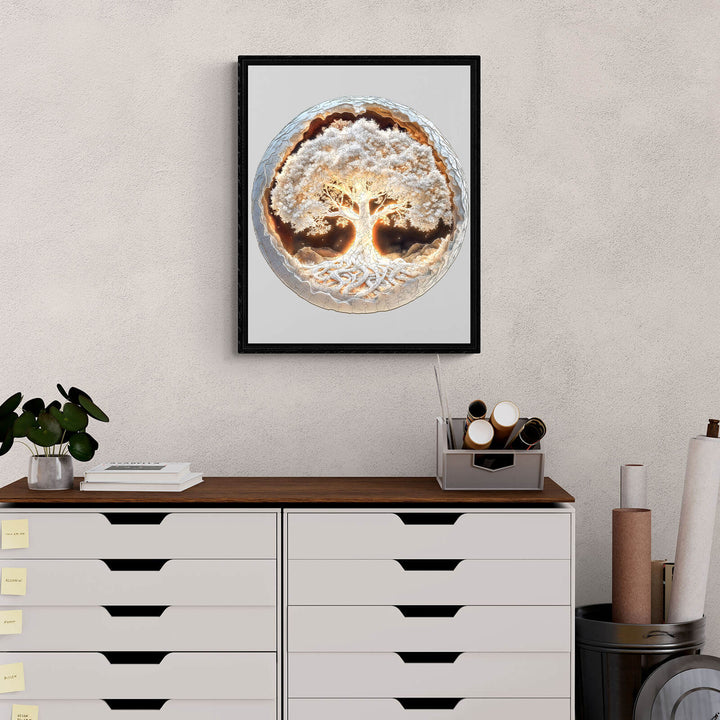 Leuchtender Lebensbaum Holzpuzzle