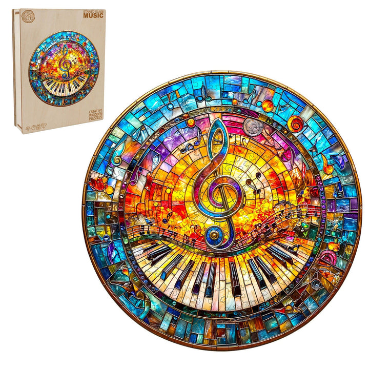 Glasmalerei-Musik Holzpuzzle