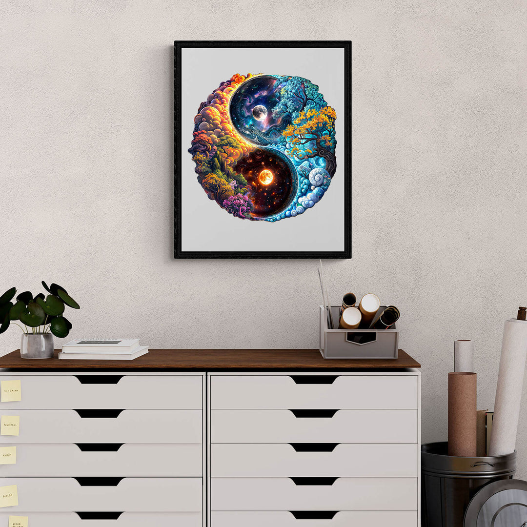 Yin-Yang Universum Holzpuzzle
