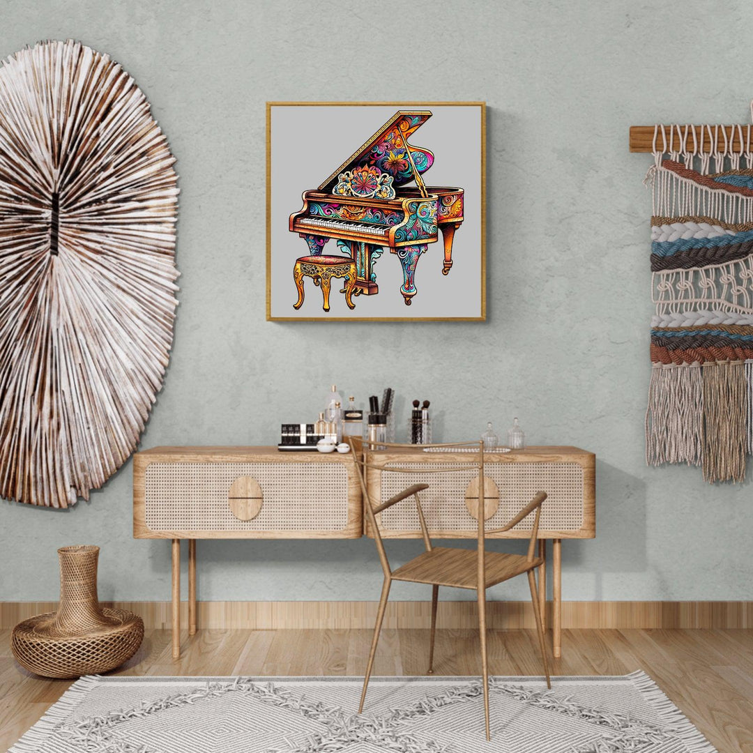 Touching Piano Wooden Jigsaw Puzzle-Woodbests