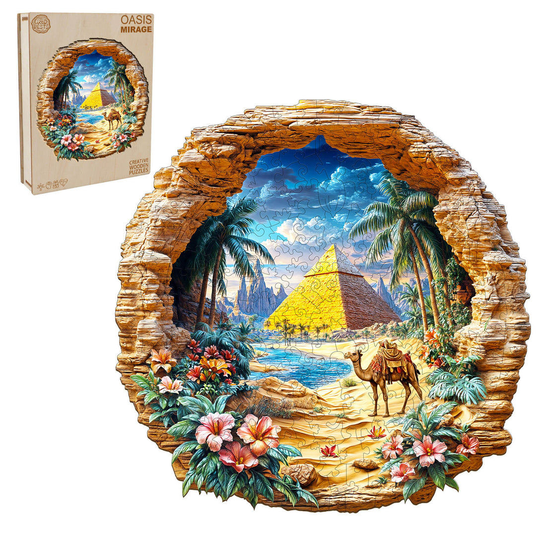 Oasen-Trugbild Holzpuzzle