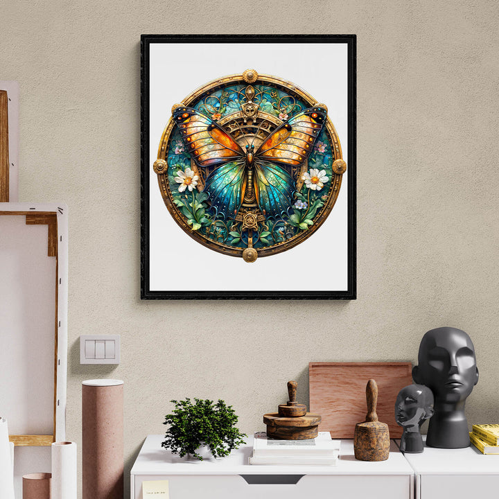 Retro-Schmetterling Holzpuzzle