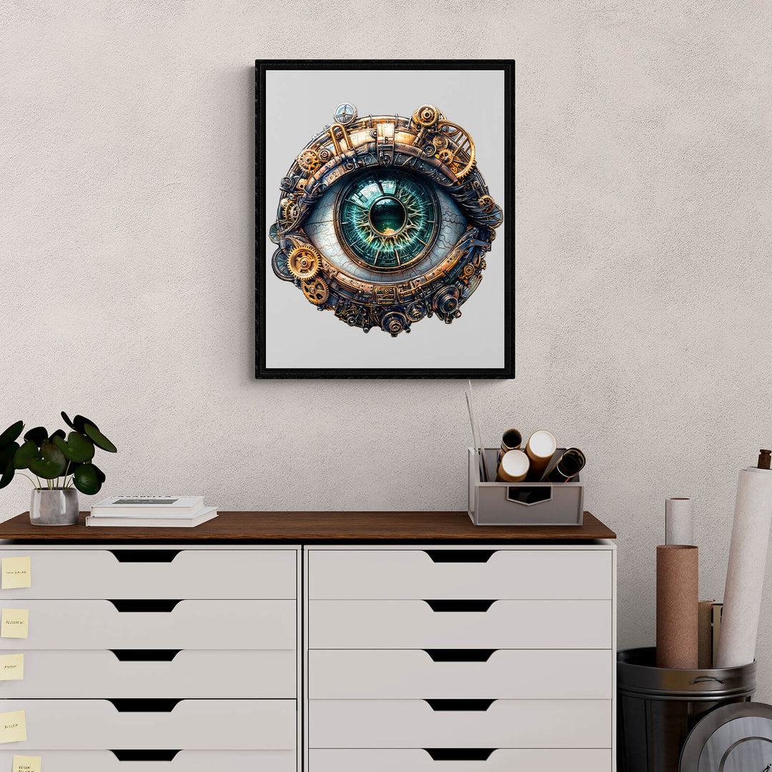 3D Roboter-Augen Holzpuzzle