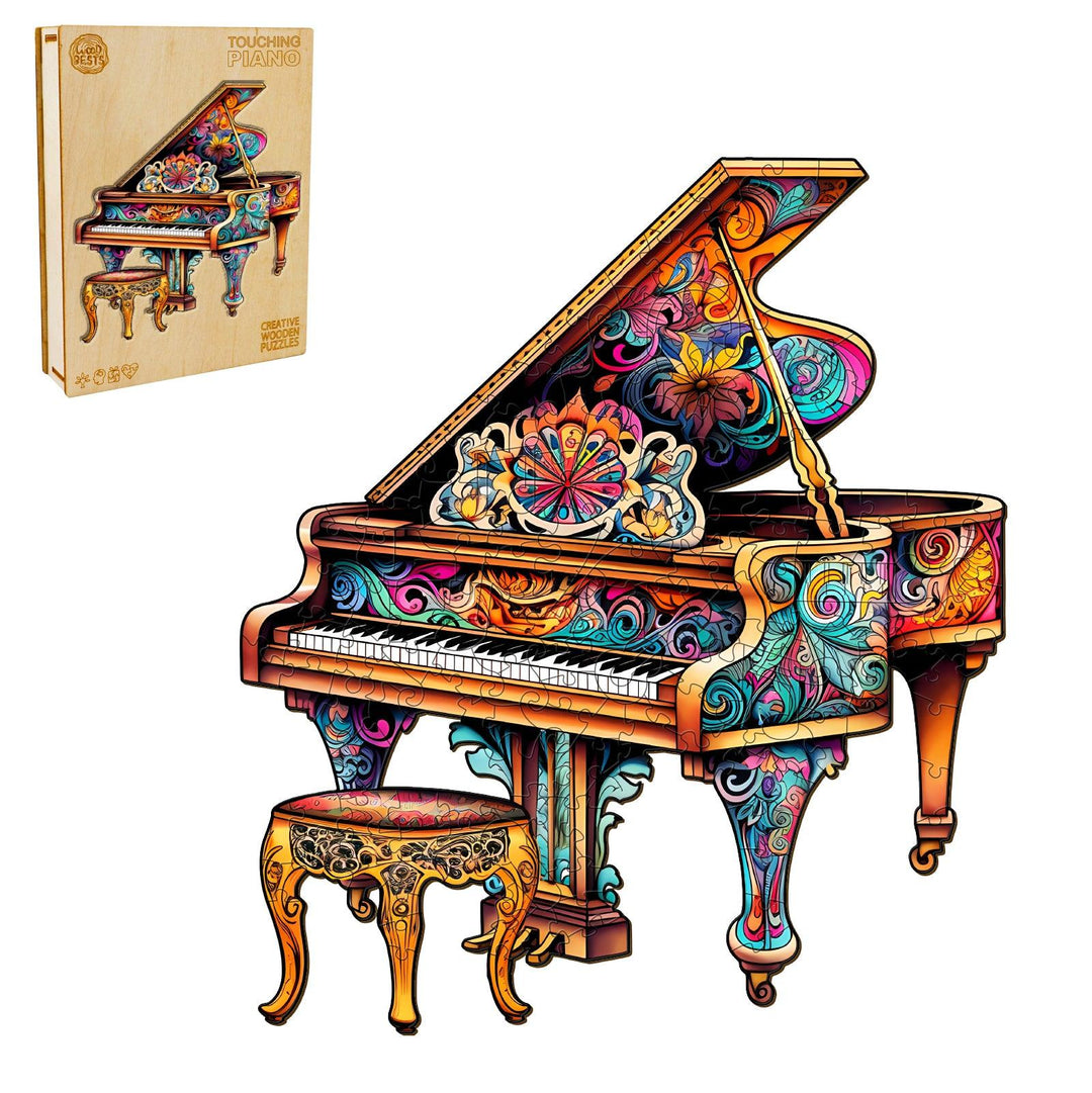 Touching Piano Wooden Jigsaw Puzzle-Woodbests