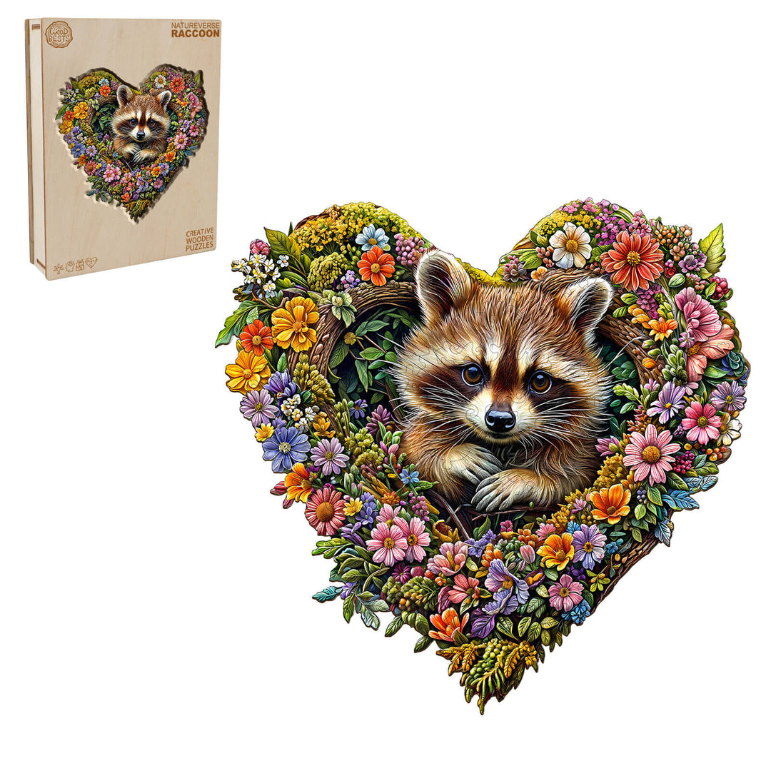 Waschbär-Wunderwelt Holzpuzzle