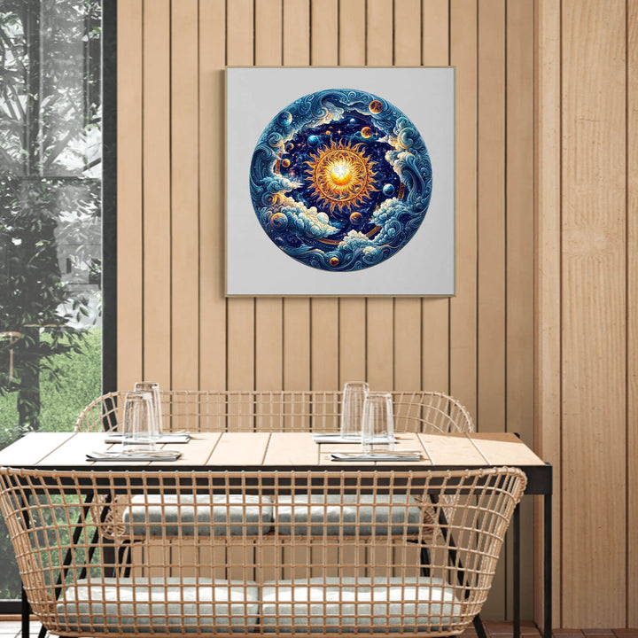 Kosmische Strahlkraft Holzpuzzle