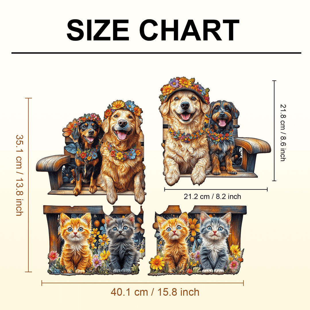 Party Puzzle-Tierische Parkbank