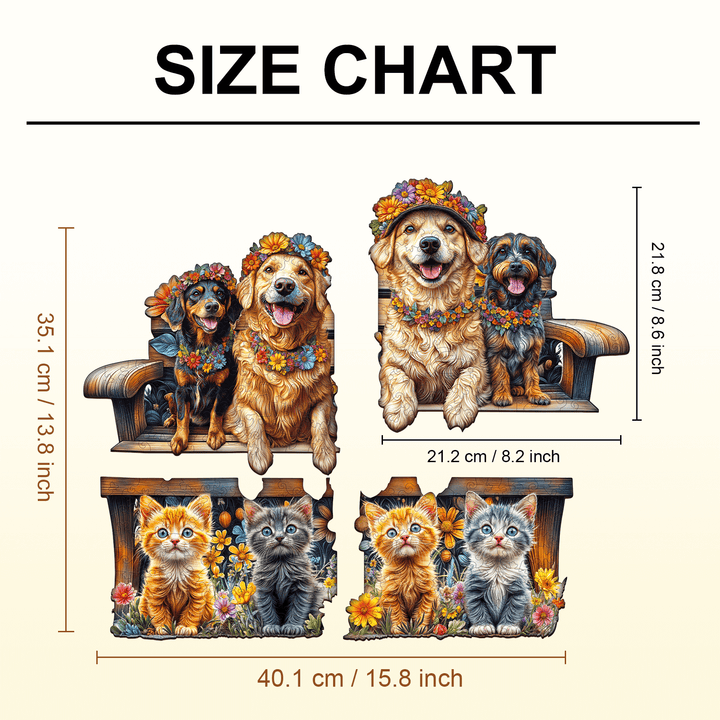 Party Puzzle-Tierische Parkbank