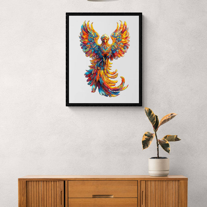 Flammengeborenes Holzpuzzle