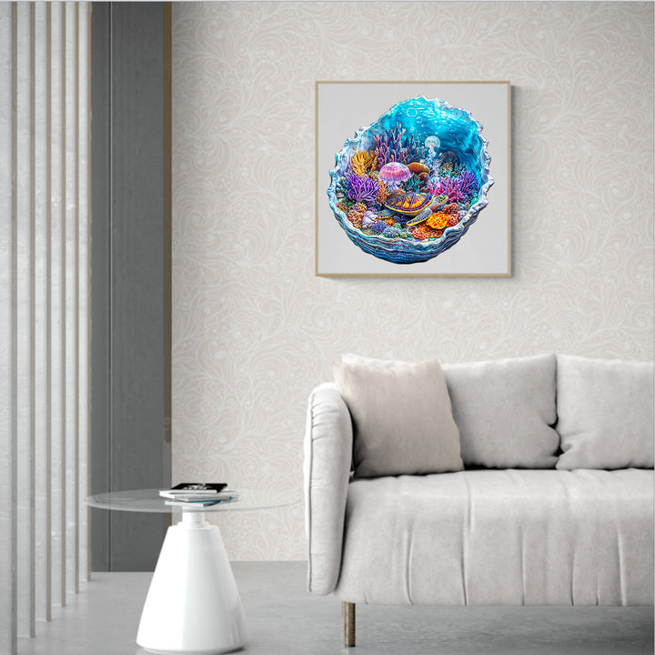 3D Ocean's Embrace Wooden Jigsaw Puzzle - Woodbests