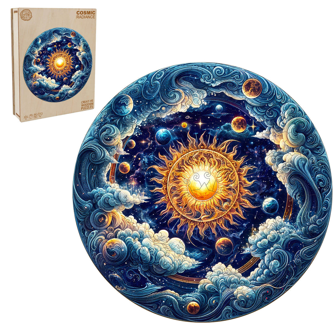Kosmische Strahlkraft Holzpuzzle
