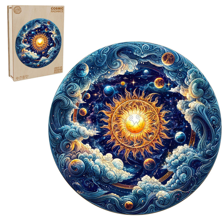 Kosmische Strahlkraft Holzpuzzle
