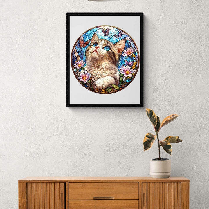 Ragdoll-Schmetterling Holzpuzzle