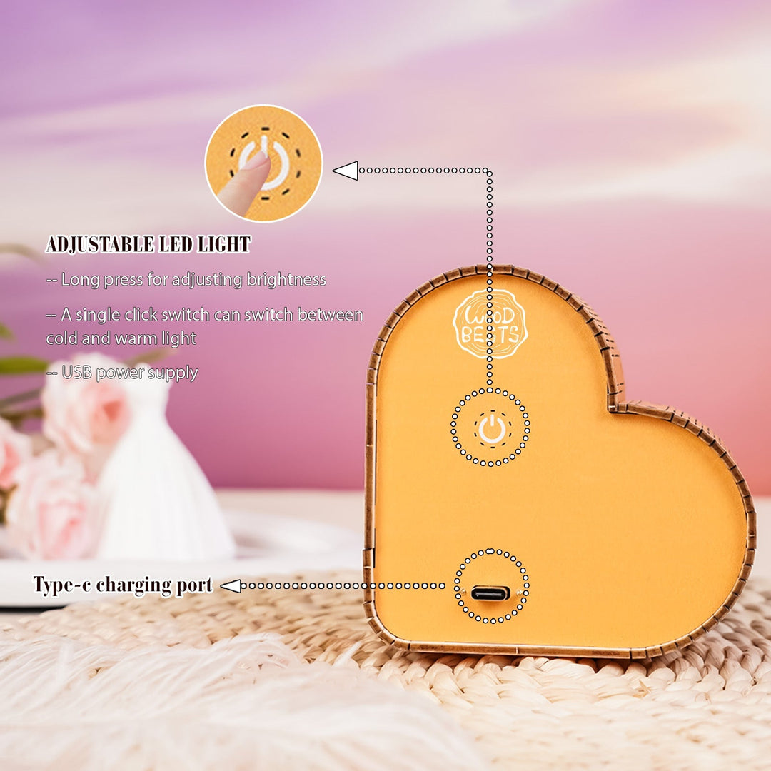 Flussliebe - 3D Holz Nachtlicht Bausatz