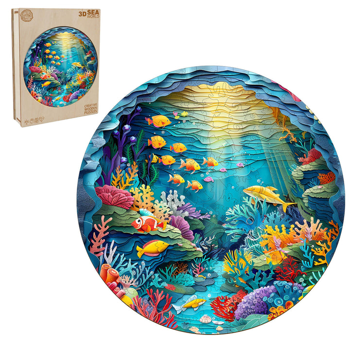 3D Unterwasserwelt Holzpuzzle