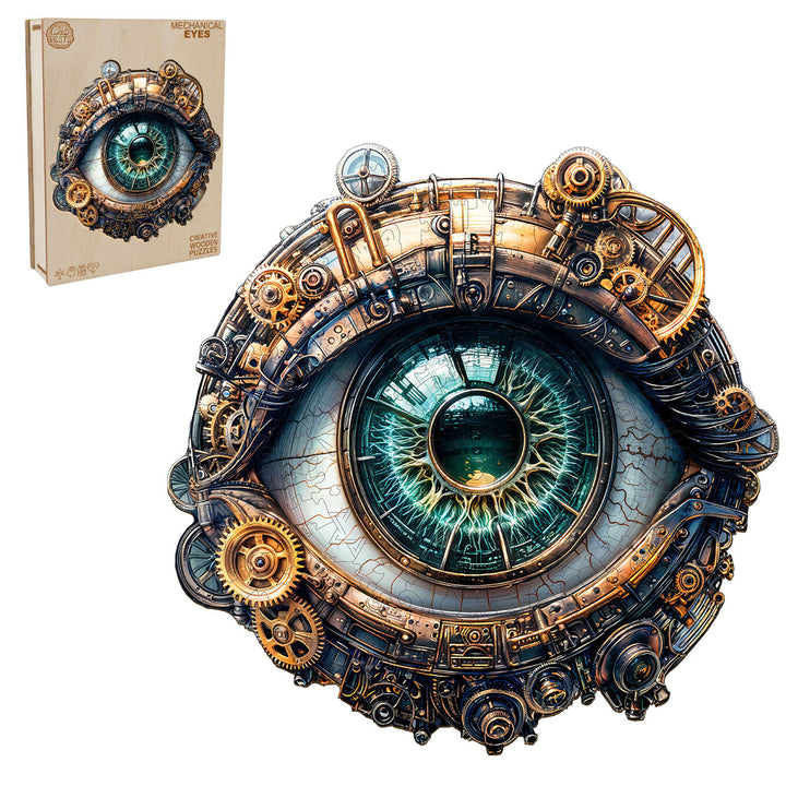 3D Roboter-Augen Holzpuzzle
