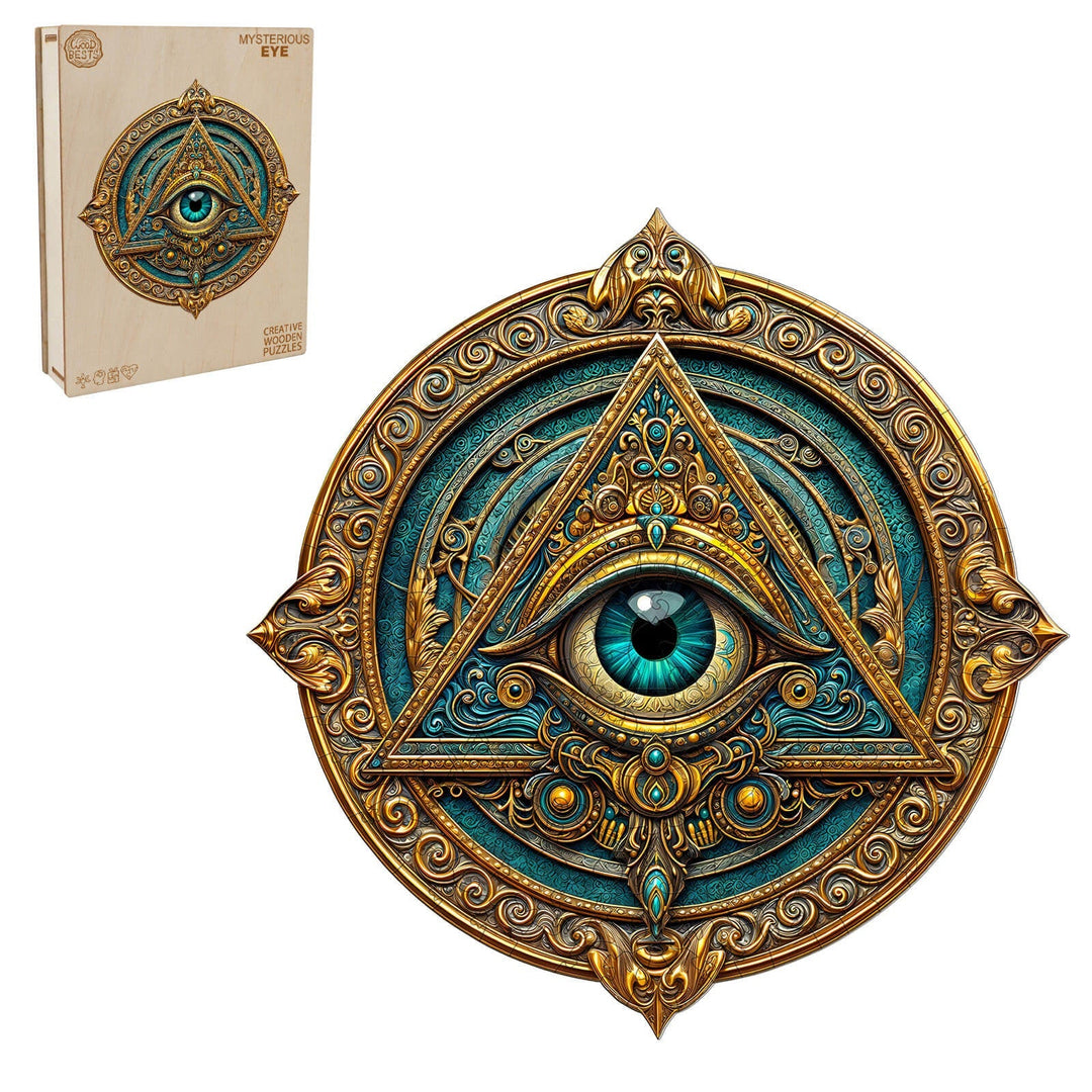 Geheimnisvolles Auge Holzpuzzle