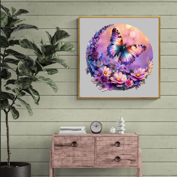 Butterfly and Moon-2 Wooden Jigsaw Puzzle - Woodbests
