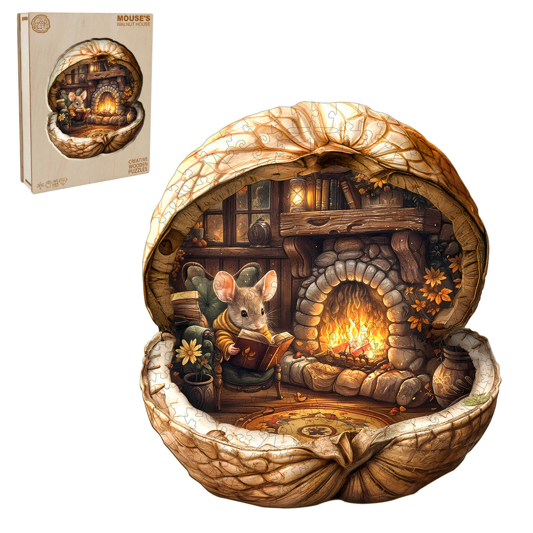 Nusshaus der Maus Holzpuzzle