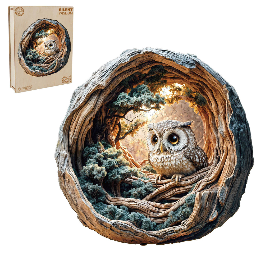 Stille Weisheit Holzpuzzle