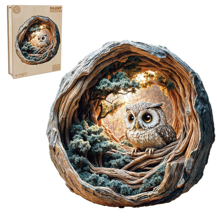 Stille Weisheit Holzpuzzle