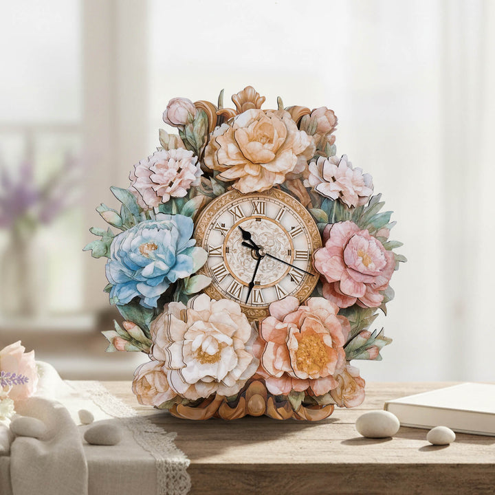 Strauß - 3D Holzuhr Puzzle Bastelset