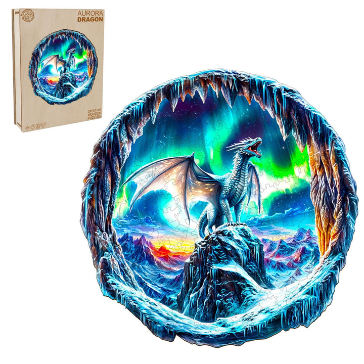 3D Aurora Dragon Wooden Jigsaw Puzzle - Woodbests