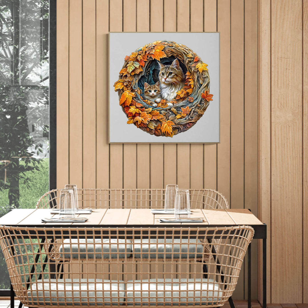 3D Mutterkatze Holzpuzzle