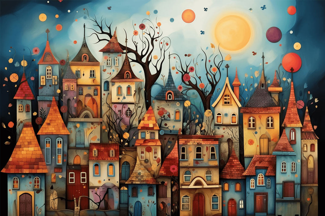 Weird Town 500 / 1000 Piece Puzzle - Woodbests