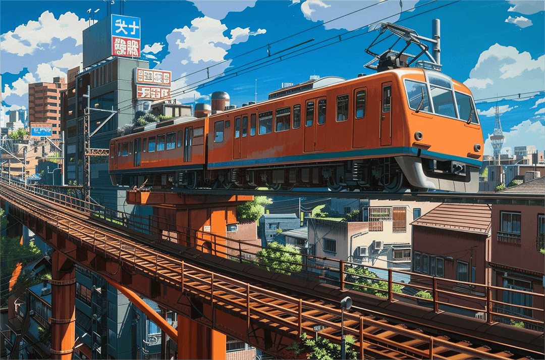 City Train 500 / 1000 Piece Puzzle - By Woodbests