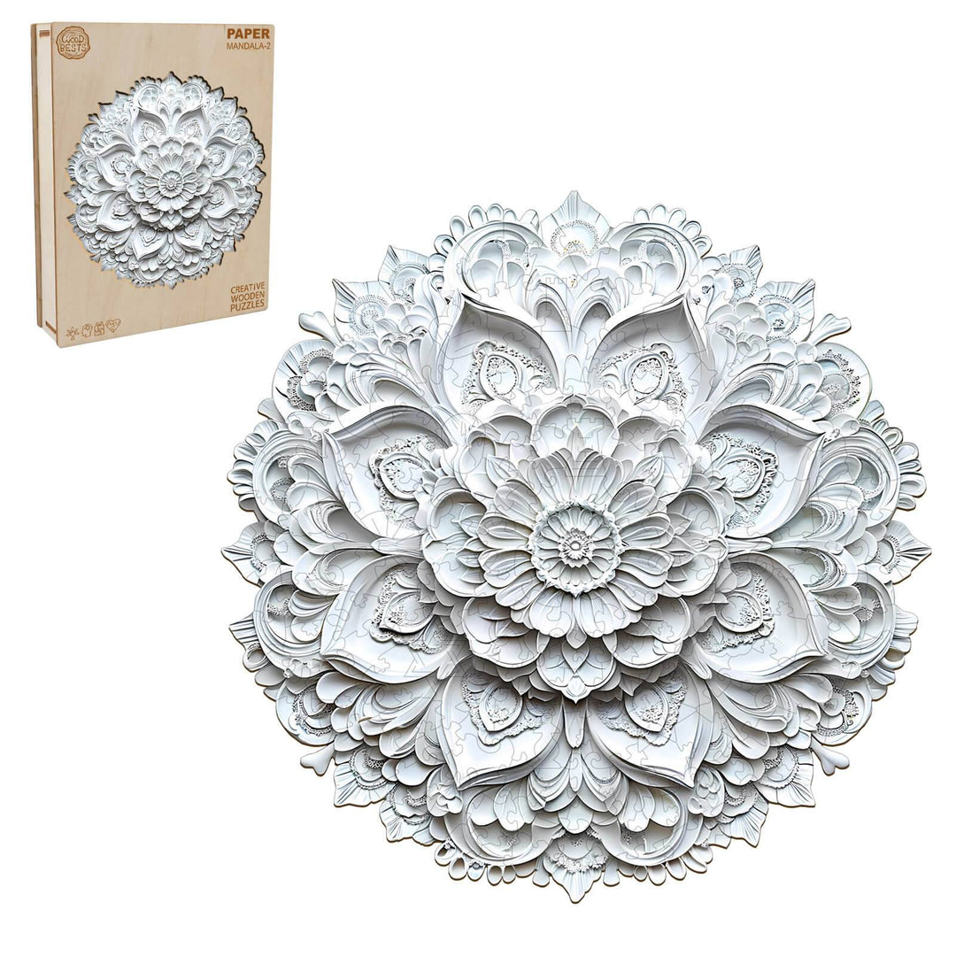 3D Paper Mandala-2 Wooden Jigsaw Puzzle - By Woodbests