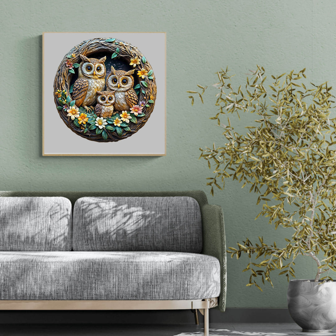 3D-Warmfamilien Holzpuzzle