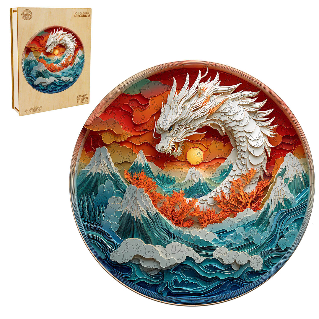 3D Colorful Dragon-2 Wooden Jigsaw Puzzle - By Woodbests