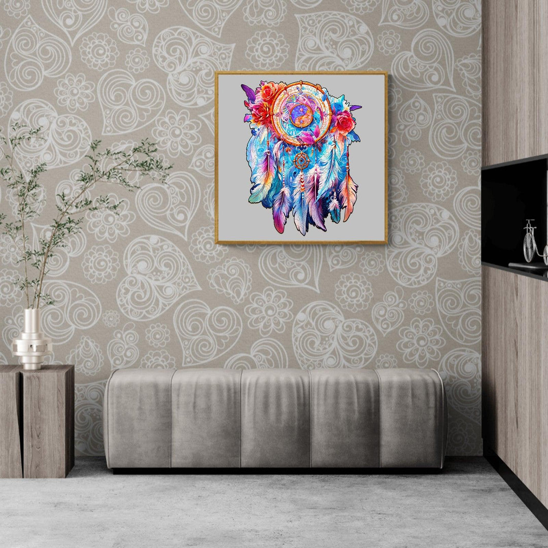 Yin Yang Dream Catcher Wooden Jigsaw Puzzle-Woodbests