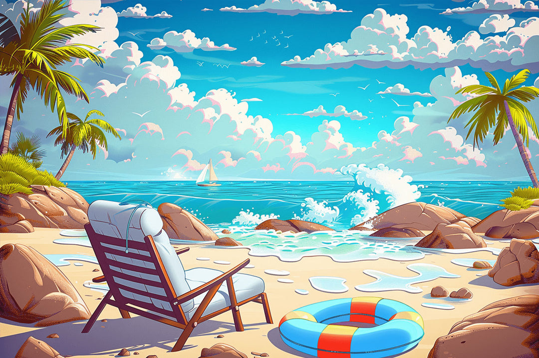 Relaxing Beach 500 / 1000 Piece Puzzle - By Woodbests
