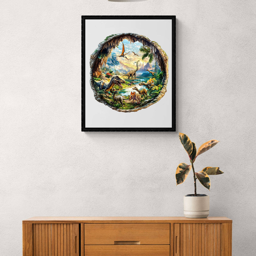 Jurassic Höhlen Holzpuzzle