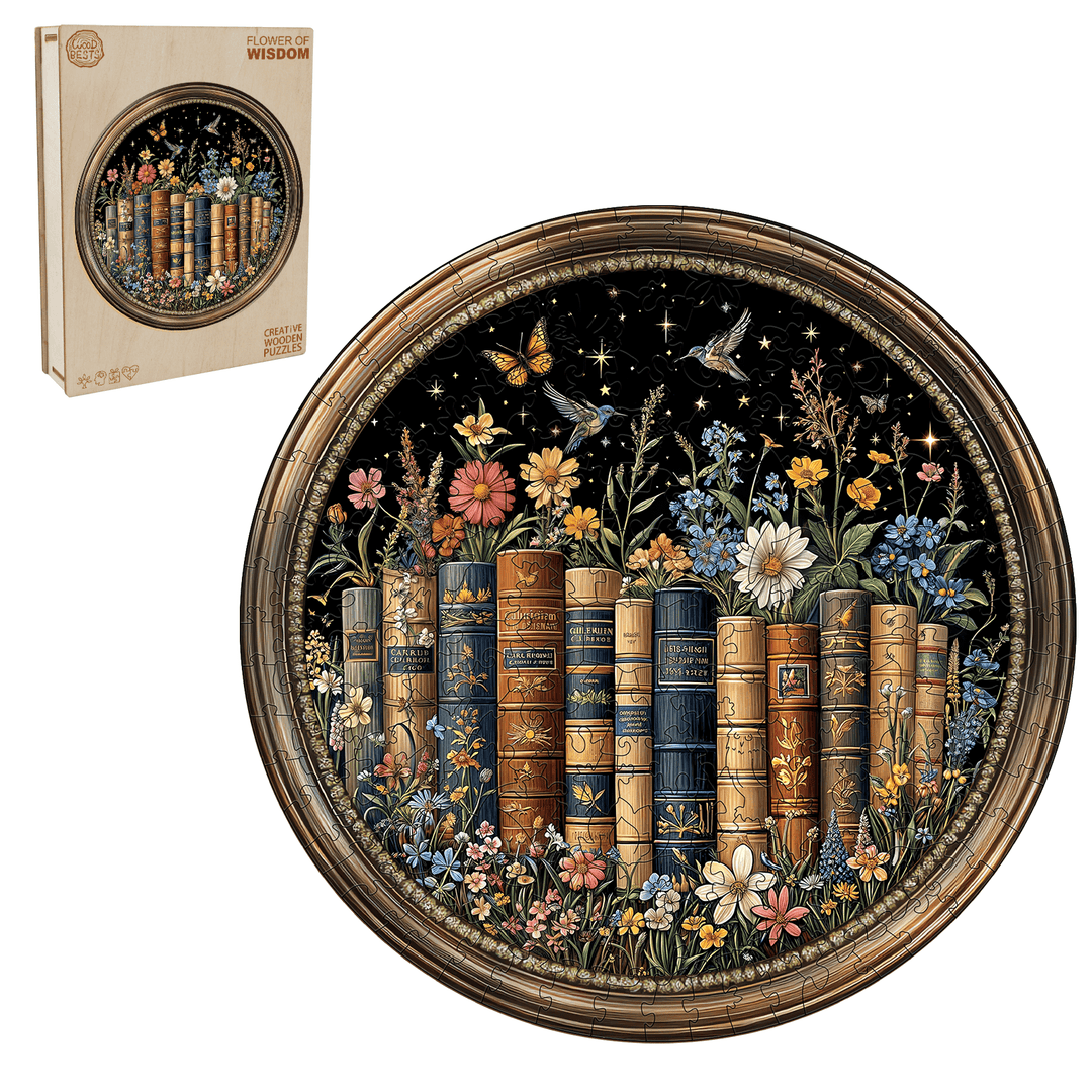 Blume der Weisheit Holzpuzzle