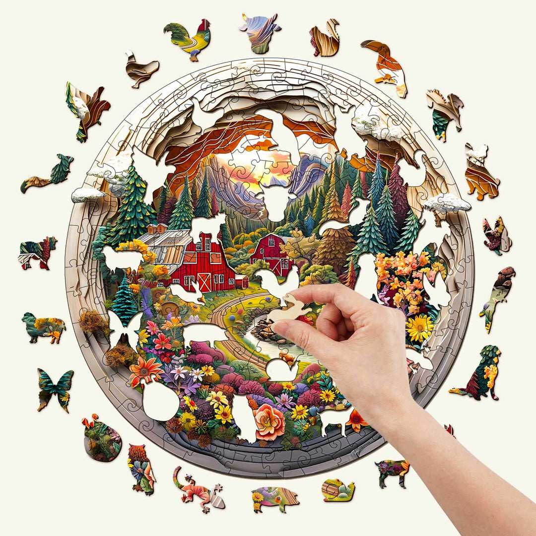 3D Farm Wooden Jigsaw Puzzle - Woodbests