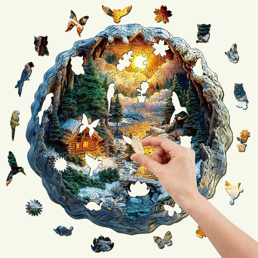 3D Winter Scene Wooden Jigsaw Puzzle - By Woodbests