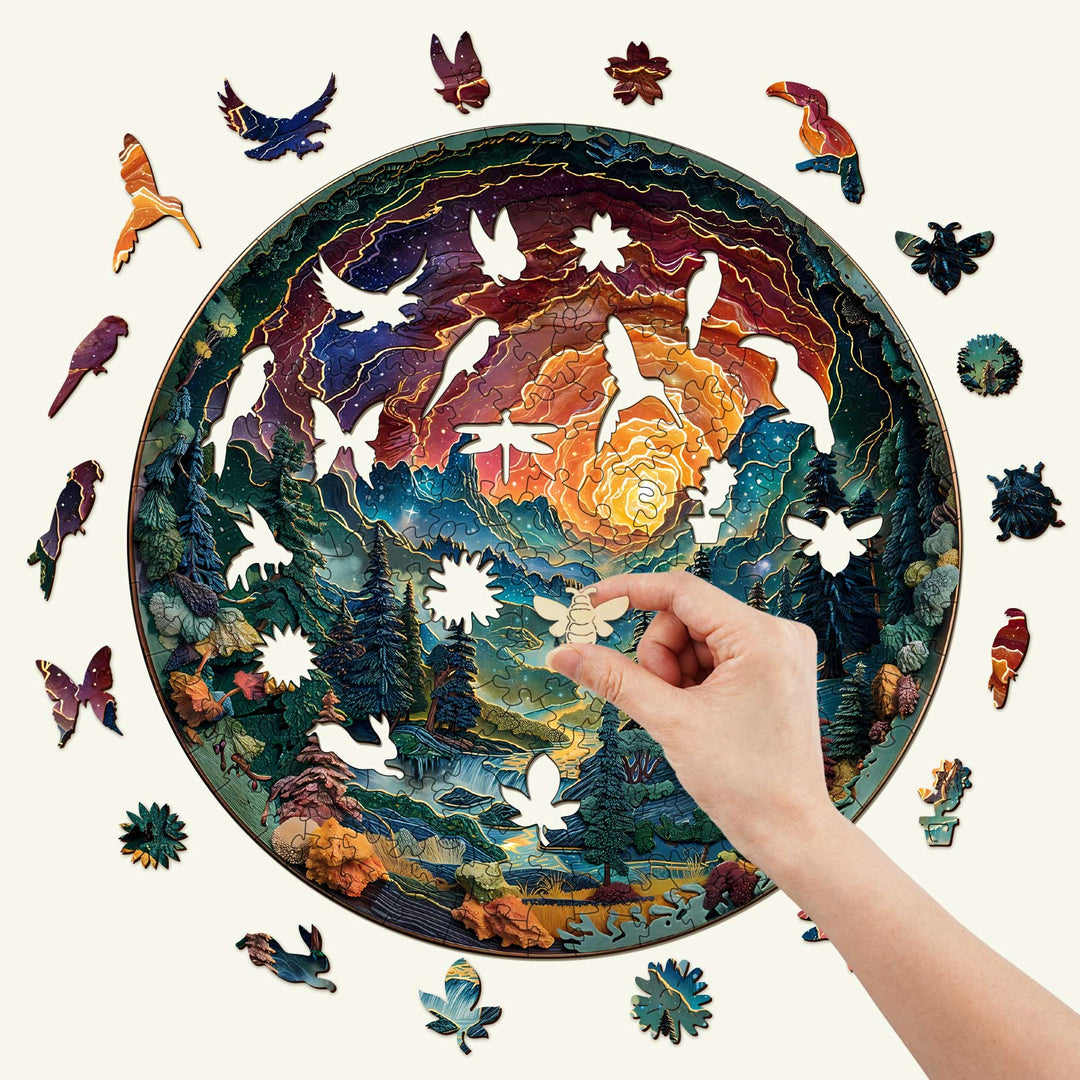 3D cave sky Wooden Jigsaw Puzzle - By Woodbests