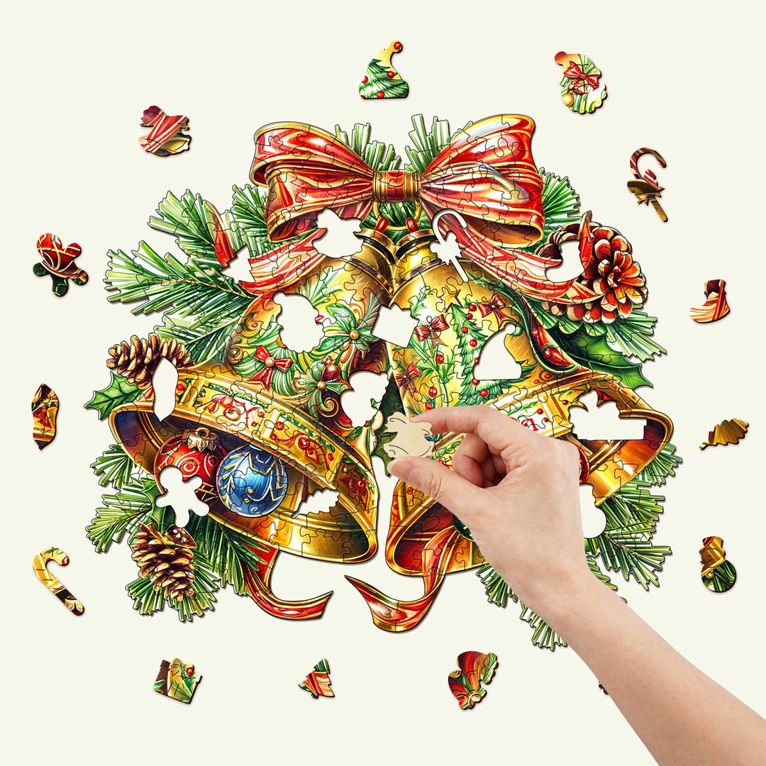 Weihnachtsglocken 2 Holzpuzzle