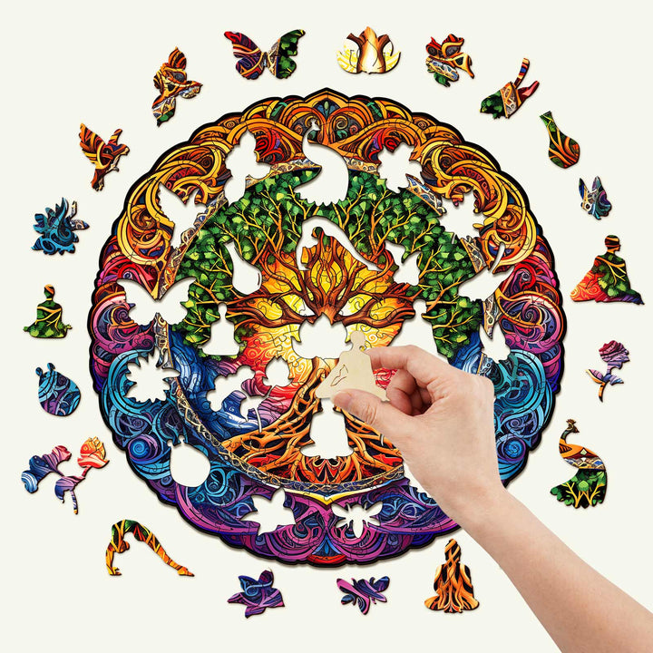 Lebensbaum-Mandala 1 Holzpuzzle