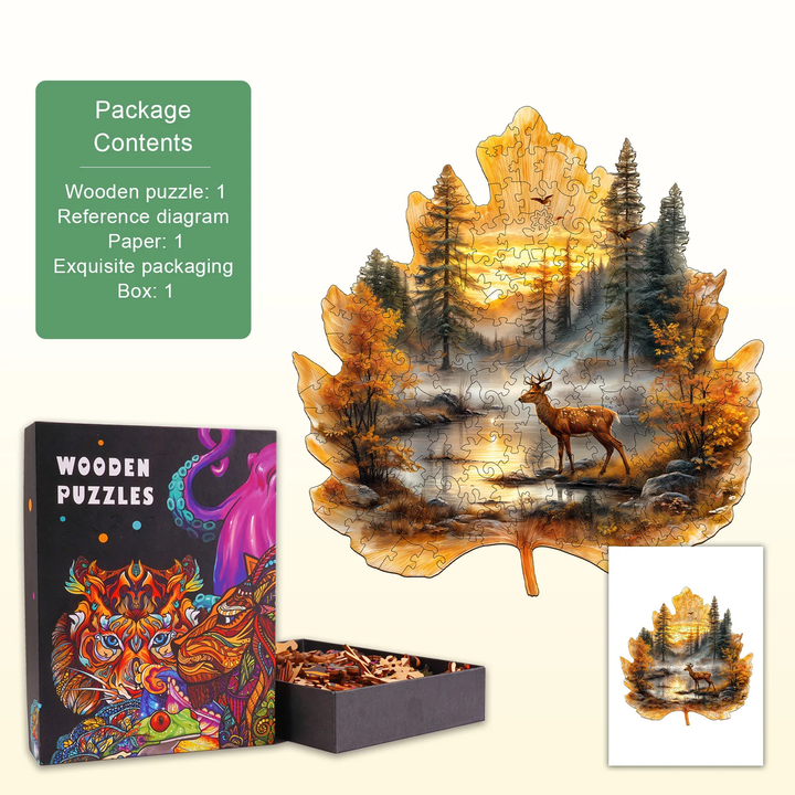 Goldhufabdruck Holzpuzzle