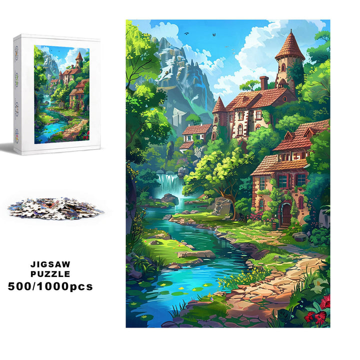 Beautiful Countryside 500 / 1000 Piece Puzzle - By Woodbests