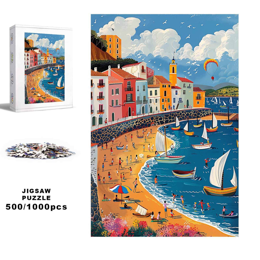 City Beach 500 / 1000 Piece Puzzle - Woodbests