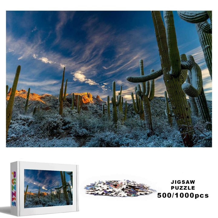 Snowy Desert 500 / 1000 Piece Puzzle - Woodbests
