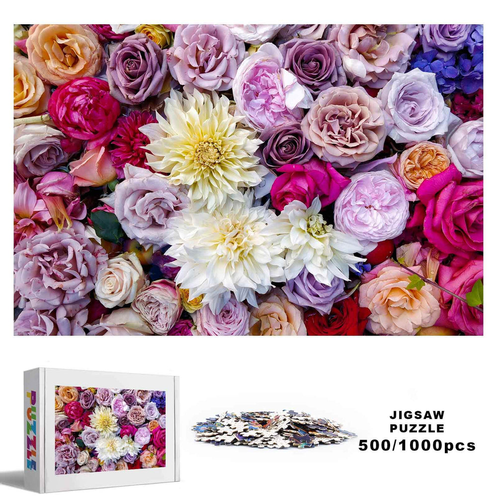Sea of Flowers 500 / 1000 Piece Puzzle - Woodbests