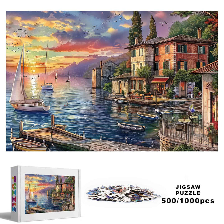 Golden Twilight Haven 500 / 1000 Piece Puzzle - By Woodbests