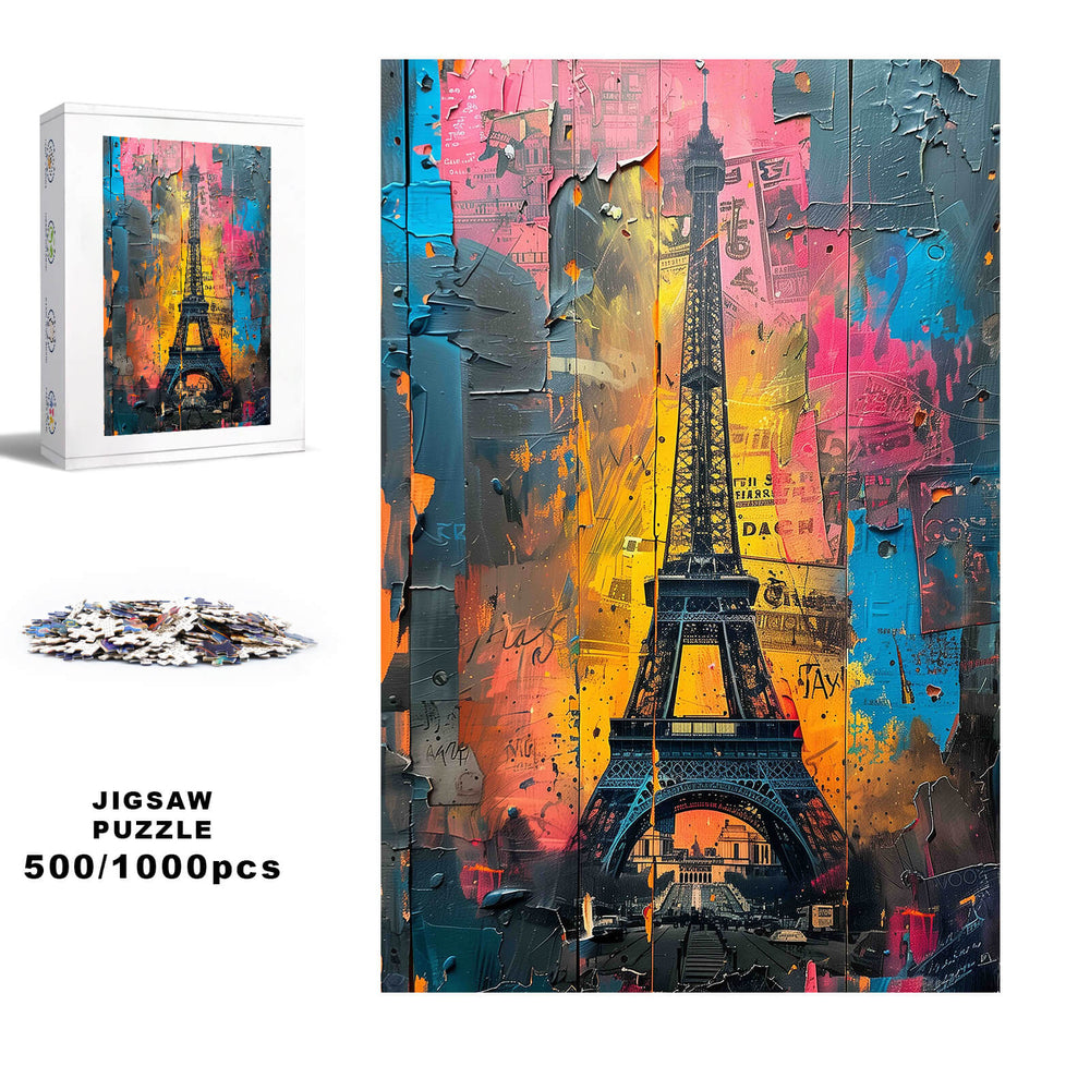 Eiffel Tower 500 / 1000 Piece Puzzle - By Woodbests