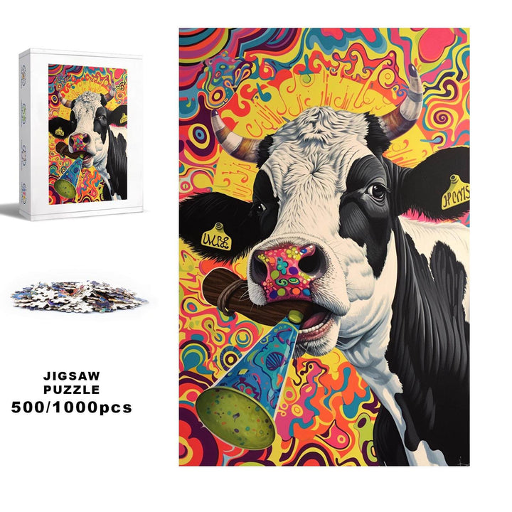 Crazy Cow 500 / 1000 Piece Puzzle - Woodbests